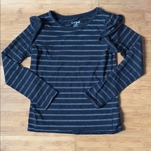 Black Striped Long Sleeve Shirt